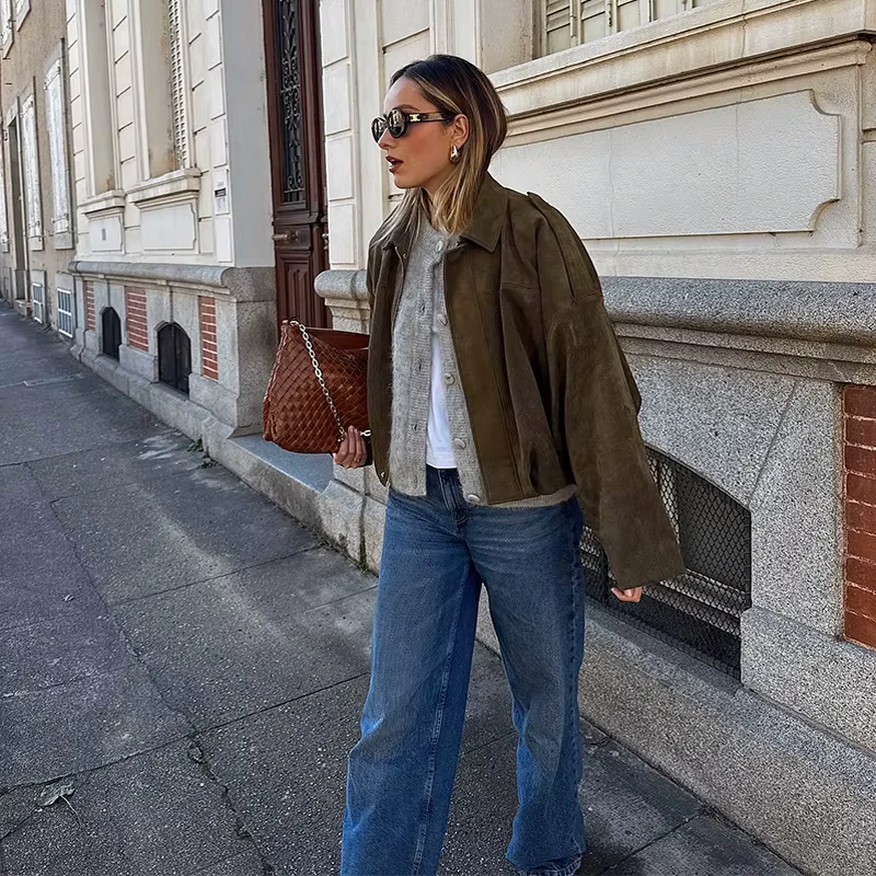 Oversized Suèdelook Jas met Tunnelzoom – Urban Utility