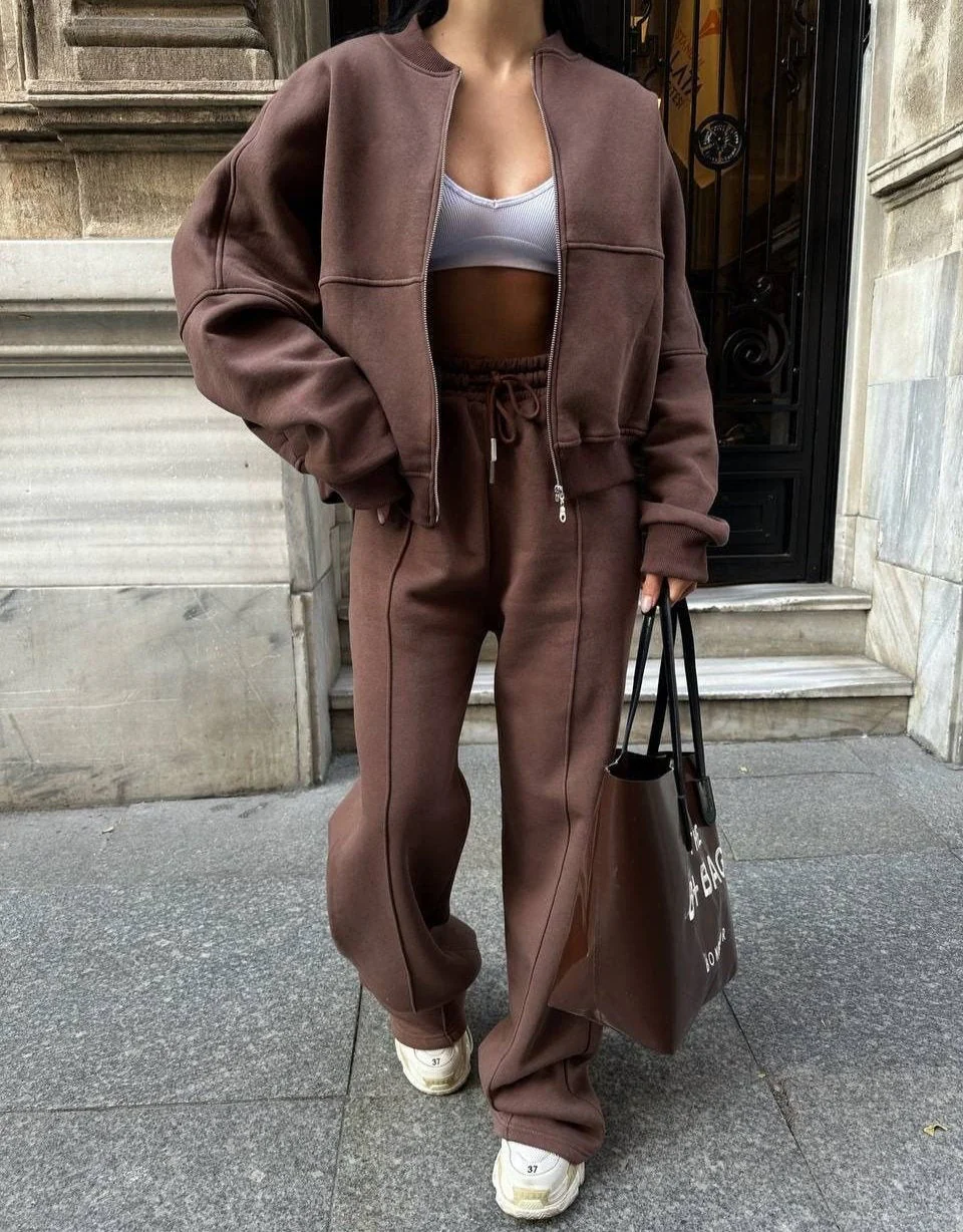 Loungewear Set met Ritsvest – Relaxed Fit