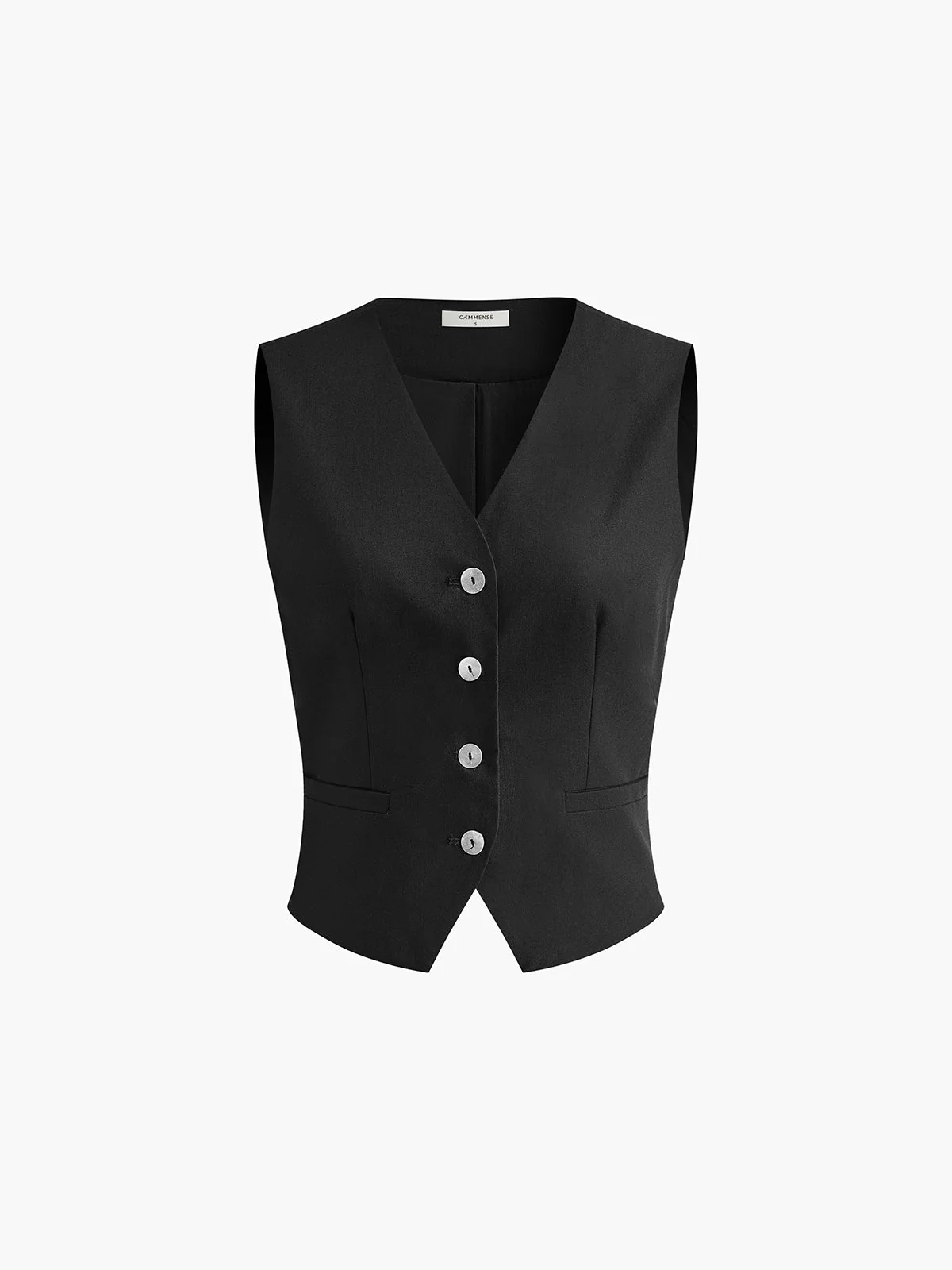 Tweedelige linnen set voor dames – Mouwloos vest en wijde broek