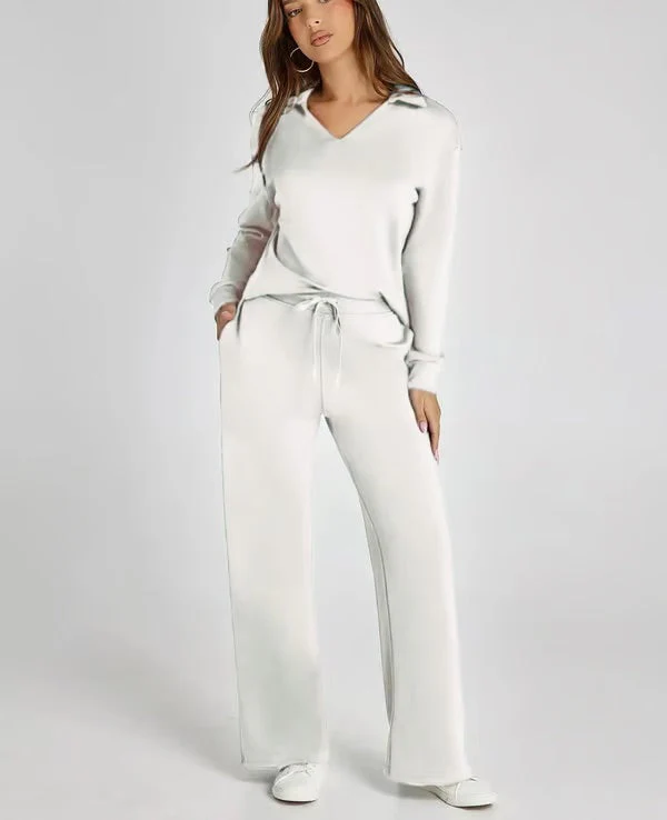 Tweedelige Lounge Set met Kraag – Casual Chic