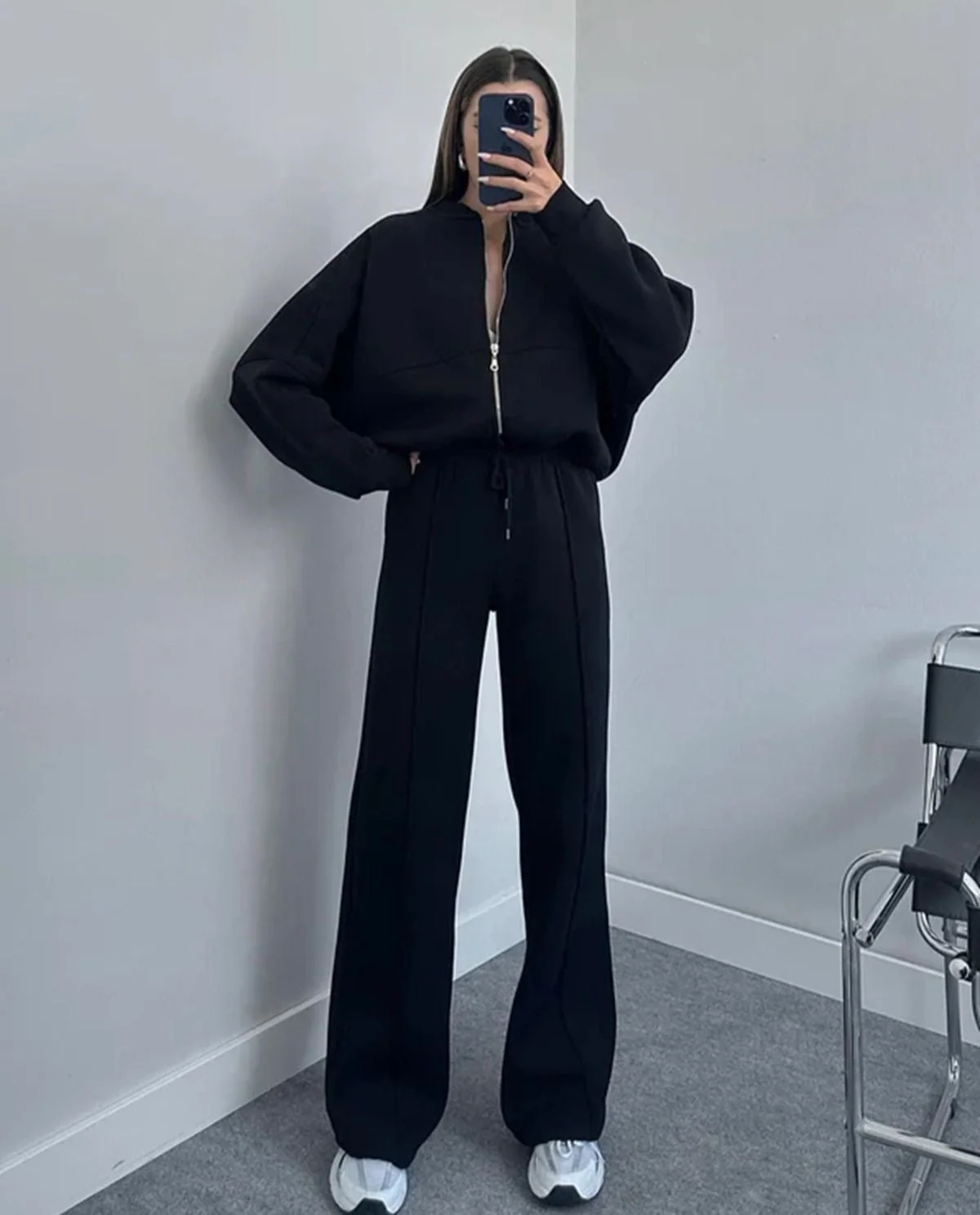 Loungewear Set met Ritsvest – Relaxed Fit