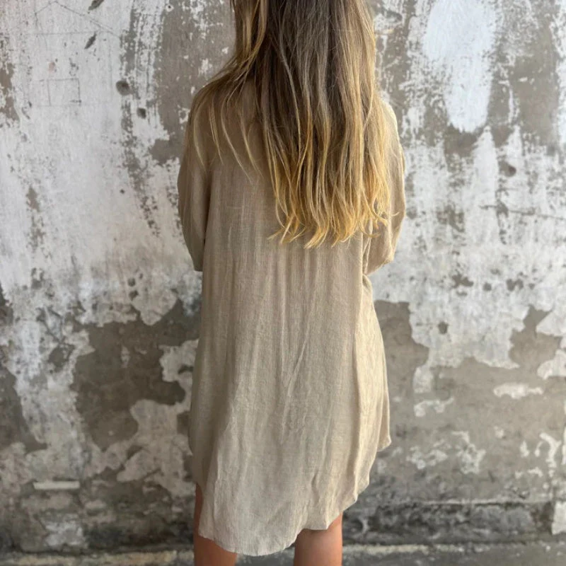 Luchtig Linnen Set – Oversized Blouse en Korte Broek