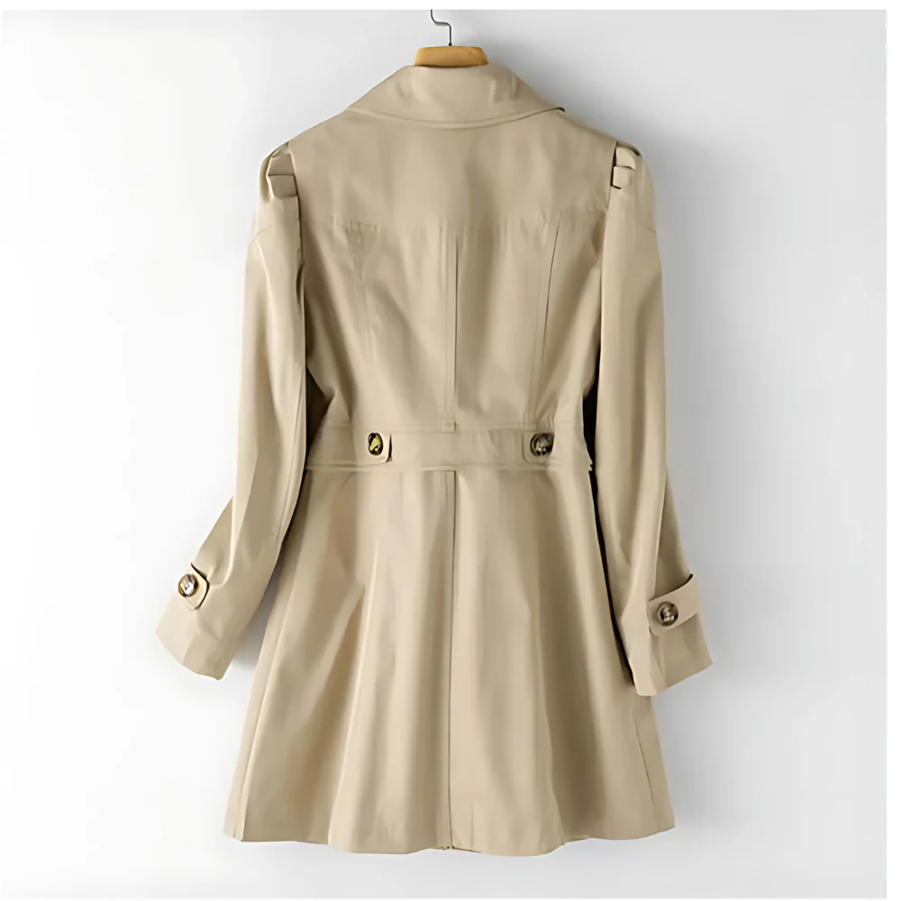 Dames Trenchcoat met Knopen – Tussenseizoensjas met Kraag