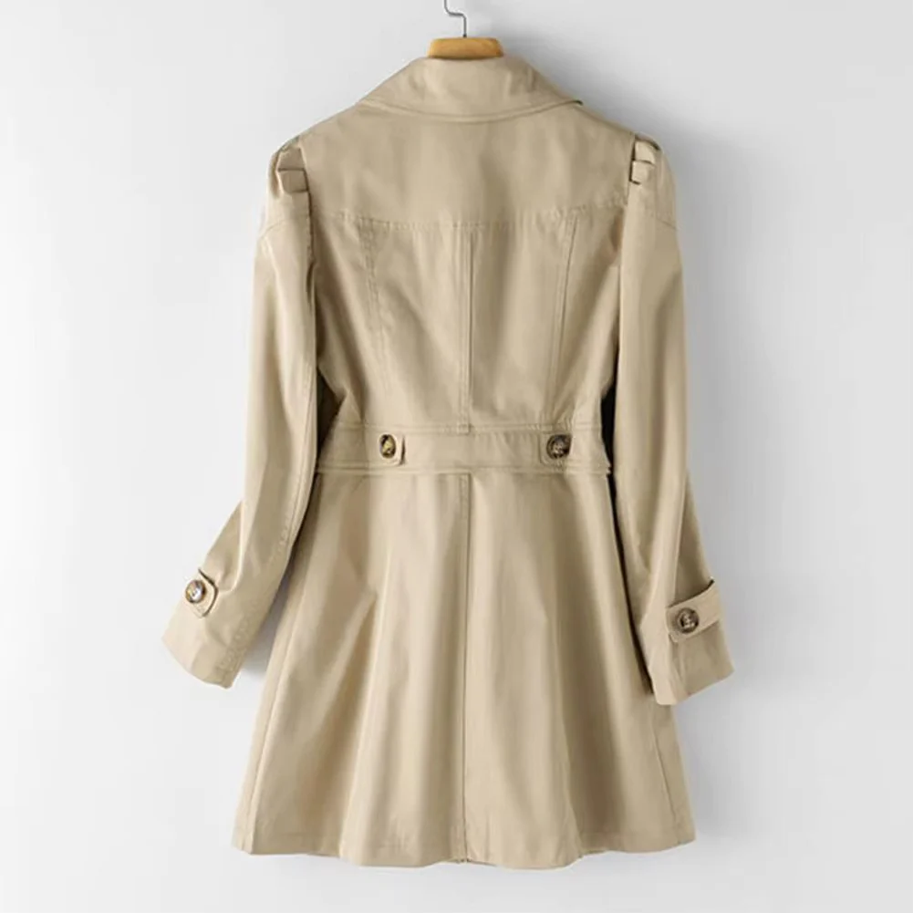 Dames Trenchcoat met Knopen en Reverskraag – Lente Herfst Jas